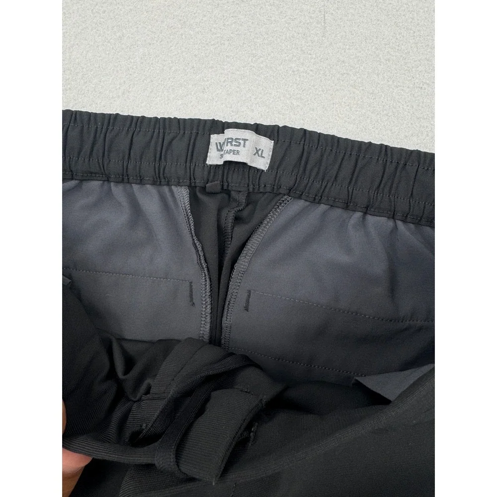 VRST Mens Slim Taper Jogger‎ Pants XL Black Stretch Waist Athleisure Casual